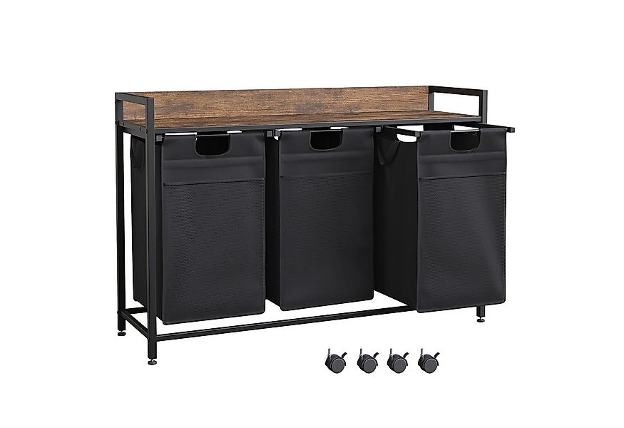 Mondeer Wäschekorb Metallgestell Wäschesammler (3 St., 3x50L), mit 3 abgetr günstig online kaufen