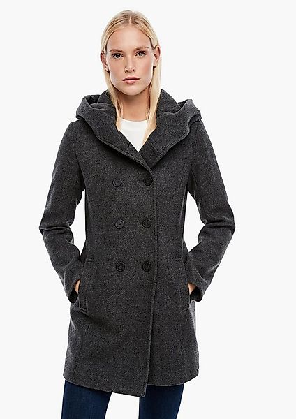 s.Oliver Funktionsmantel Outdoor-Mantel Melierter Mantel aus Wollmix günstig online kaufen