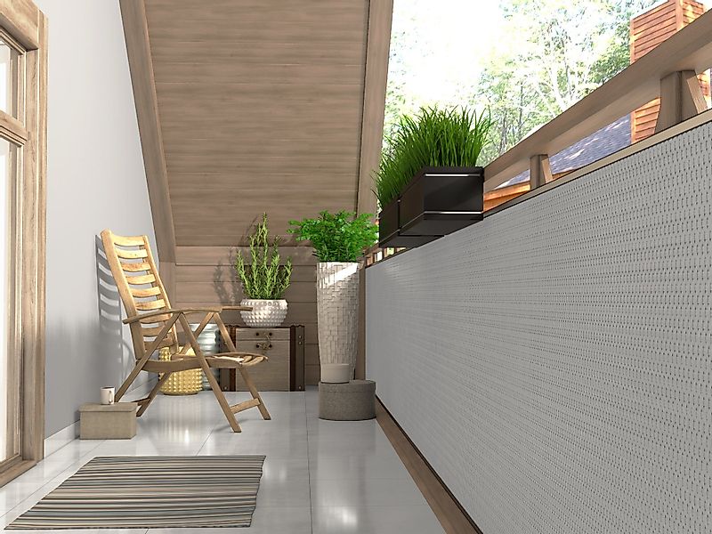 dynamic24 Sichtschutzzaunmatten, Polyrattan PVC Sichtschutz Matte günstig online kaufen