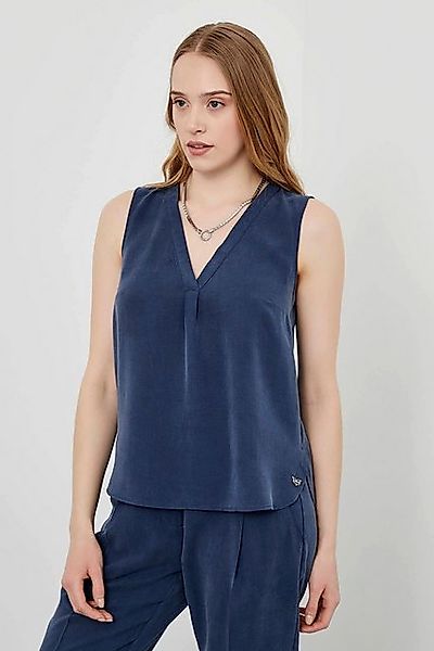 Just Like You Blusentop Ärmellose Bluse mit V-Ausschnitt günstig online kaufen