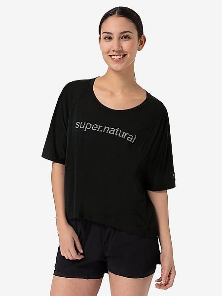 SUPER.NATURAL Print-Shirt für Damen aus Merino W LIQUID FLOW TEE hoch gesch günstig online kaufen