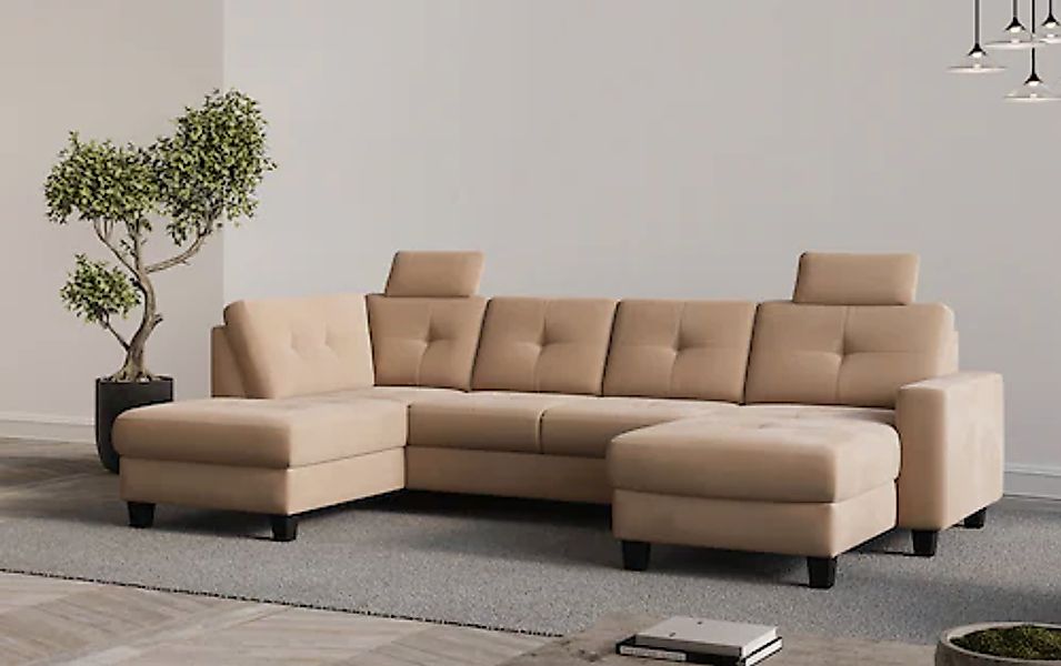 Home affaire Wohnlandschaft »Varese« wahlweise mit Bettfunktion und Bettkas günstig online kaufen