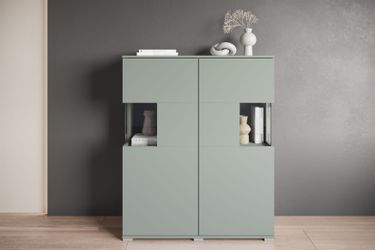 INOSIGN Highboard "Kenia" 1 Stk. tlg. Modernes Highboard mit Glastüren, Bre günstig online kaufen