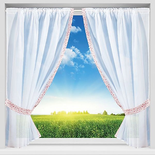 Arsvita Vorhang, Stangendurchzug, transparent, Gardinenset (2 günstig online kaufen