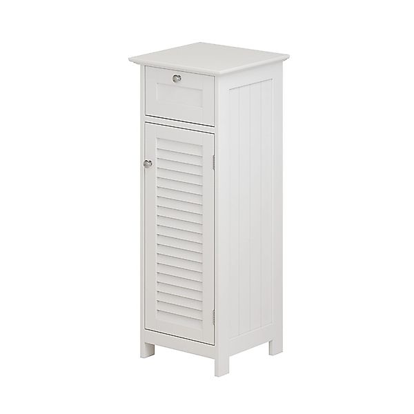 Vicco Midischrank Riad Weiß 32 x 87 cm mit Tür und Schublade günstig online kaufen