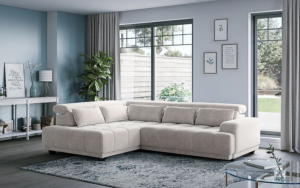 COTTA Ecksofa "Jade - L Form, Sitzbreite 201 cm" inkl. Kopfteilverstellung günstig online kaufen