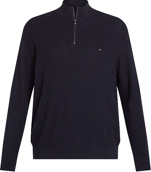 Tommy Hilfiger Big & Tall Half Zip Pullover Struktur Navy - Größe 3XL günstig online kaufen