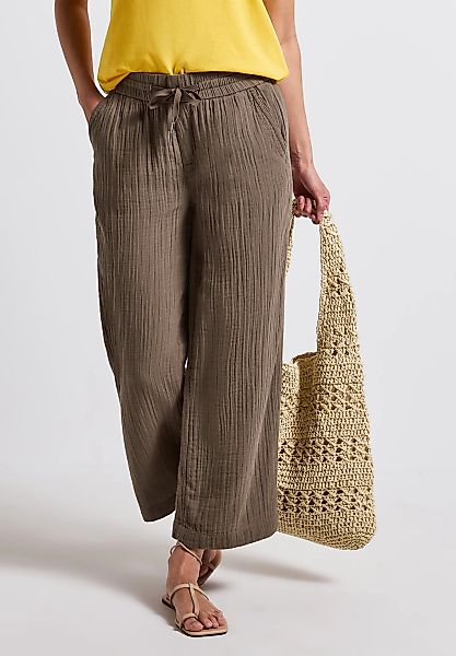 STREET ONE Stoffhose, Sommerhose mit elastischem Bund und Tunnelzug, im Mus günstig online kaufen