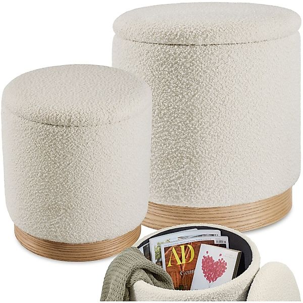 tectake Sitzhocker 2er Set Sitzhocker mit günstig online kaufen