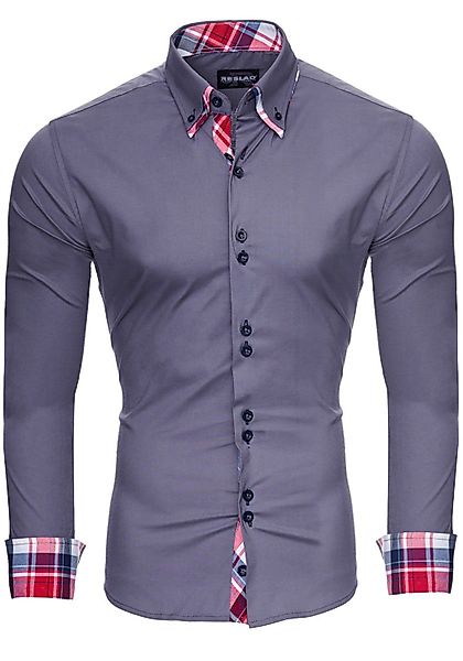 Reslad Langarmhemd Reslad Herren Hemd Button-Down günstig online kaufen
