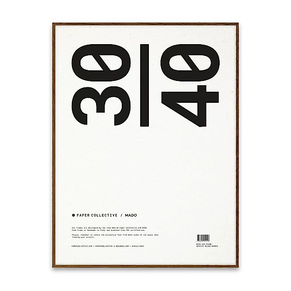 Paper Collective Bilderrahmen Plexiglas-dunkle Eiche 30 x 40cm günstig online kaufen