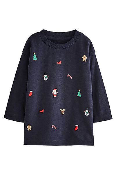 Next Langarmshirt Weihnachtliches, langärmeliges T-Shirt (1-tlg) günstig online kaufen