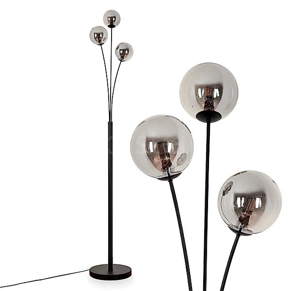 hofstein Stehlampe Stehlampe aus Metall/Glas in günstig online kaufen