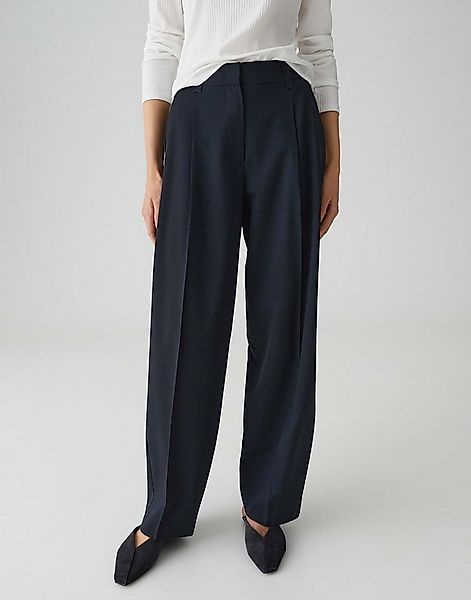 OPUS PANTS Anzughose MOIRA BLOOM aus weichem Woll Mix Weicher Mélange-Look günstig online kaufen