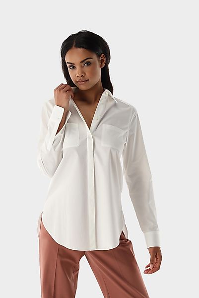 Hemdbluse mit lockerem Schnitt günstig online kaufen