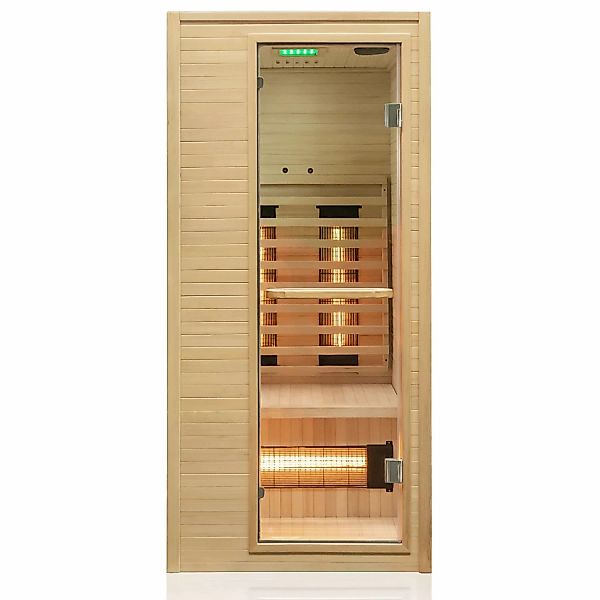 Dewello Infrarotkabine Sauna Calgary 90cm x 90cm 1 Person Vollspektrumstrah günstig online kaufen