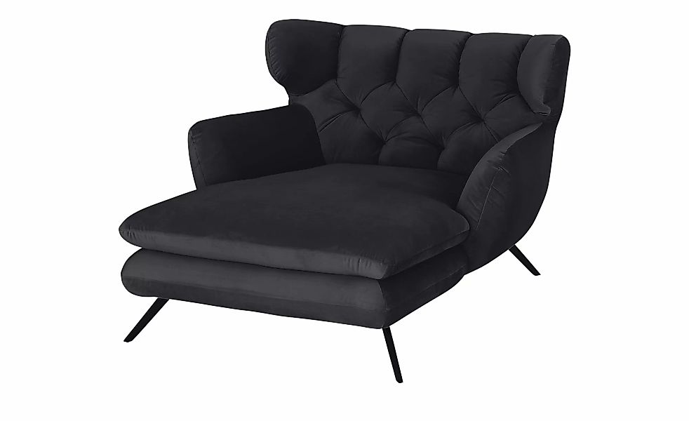 Jette Home Longseat-Sessel Samt Caldara ¦ schwarz ¦ Maße (cm): B: 126 H: 94 günstig online kaufen