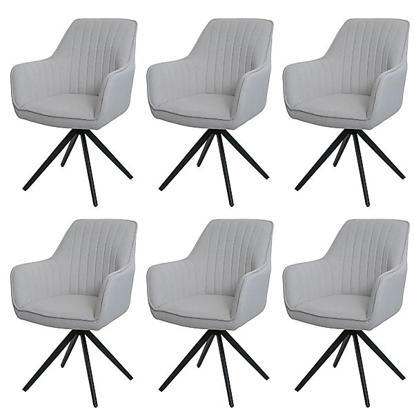 CHEFGASTRO Esszimmerstuhl 6er-Set 87x58x55cm Sitzhöhe 46cm Drehbar Auto-Pos günstig online kaufen