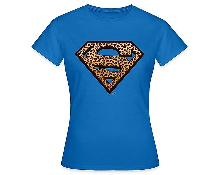 Spreadshirt T-Shirt Superman Leoprint Logo Frauen T-Shirt (1-tlg) günstig online kaufen