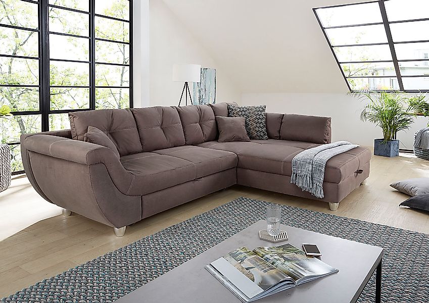 Jockenhöfer Gruppe Ecksofa "Maranello L-Form, B: 330 cm" mit Bettfunktion, günstig online kaufen