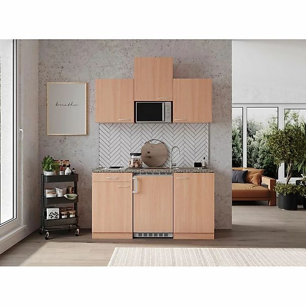 Respekta Küchenzeile KB150WWMI 150 cm Weiß günstig online kaufen