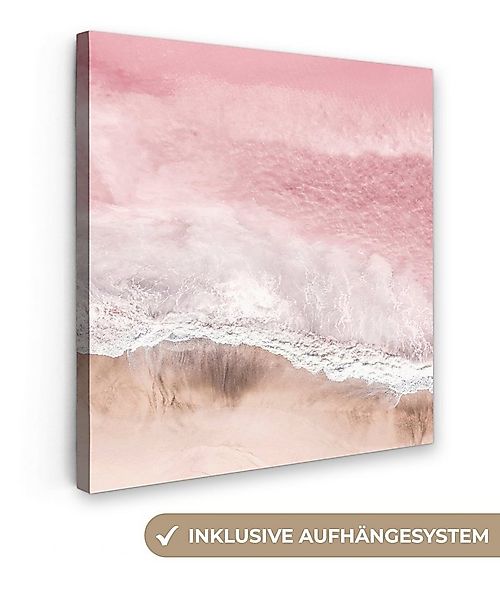 OneMillionCanvasses® Leinwandbild Meer - Strand - Rosa - Natur, Fotodruck ( günstig online kaufen