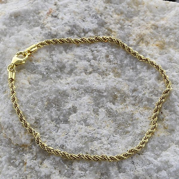 HOPLO Goldarmband Goldkette Kordelkette Länge 21cm günstig online kaufen
