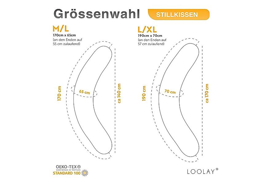 Loolay Seitenschläferkissen M/L oder L/XL BLUMEN Schwangerschaftskissen Kis günstig online kaufen