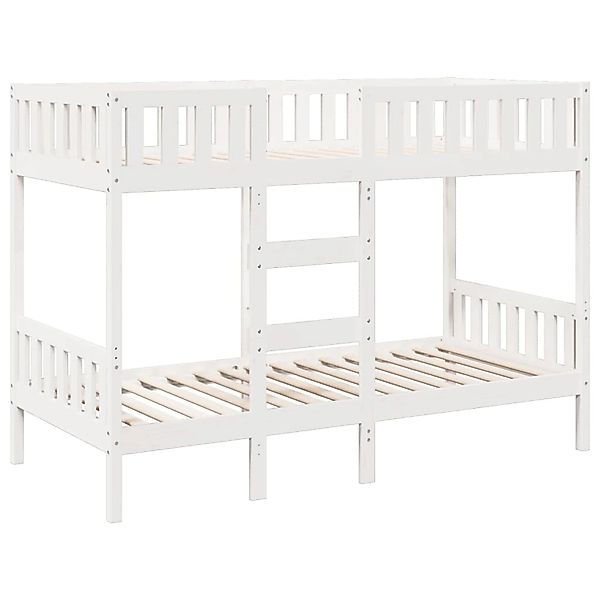 vidaXL Etagenbett Weiß 75x190 cm Massivholz Kiefer 3308608 günstig online kaufen