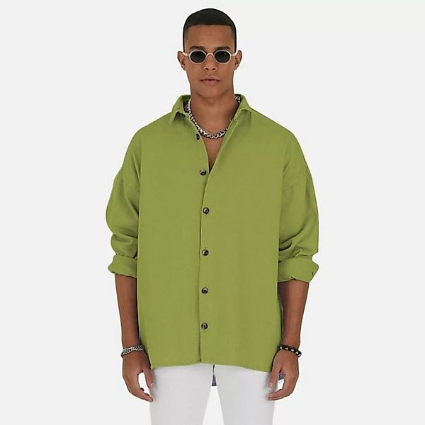 COFI Casuals Jeanshemd Jeanshemd Oversize Cotton Hemd 100% Baumwolle günstig online kaufen