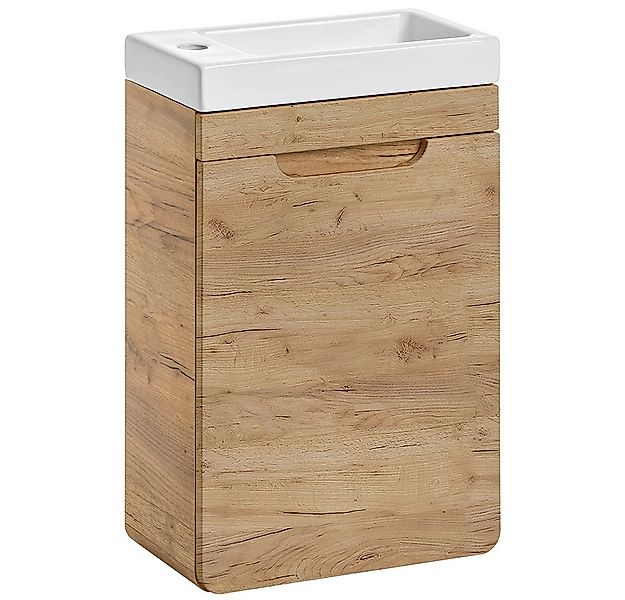 Lomadox Waschbeckenschrank LUTON-56-CRAFT Badezimmerschrank Gäste WC inkl. günstig online kaufen