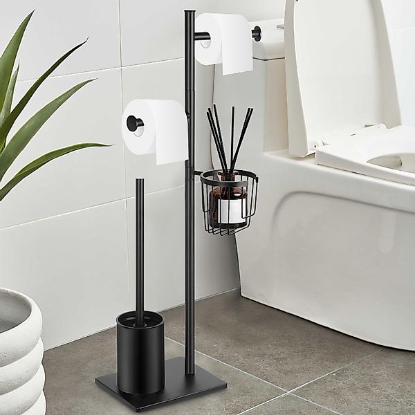 PRIISF Handtuchhaken Toilettenpapierhalter WC-Garnitur m/ Toilettenbürste günstig online kaufen