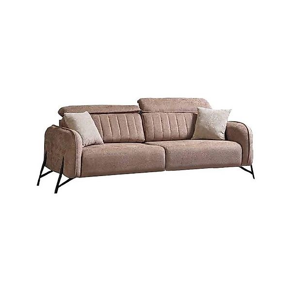 Xlmoebel 3-Sitzer Beiges Wohnzimmer Sofa Designer 3-Sitzer Stoffsofa Luxus günstig online kaufen