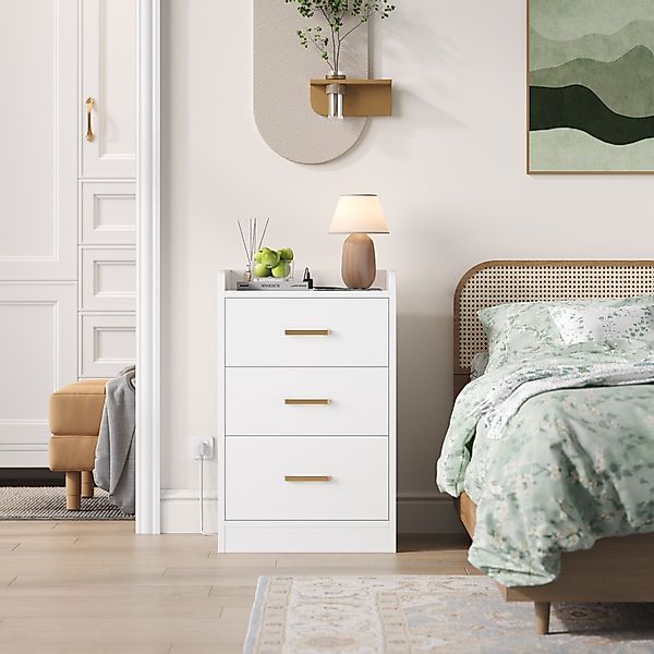 Homfa Nachttisch Nachtschrank mit Ladefunktion (2-St), günstig online kaufen