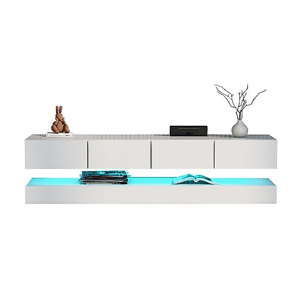 OKWISH TV-Schrank TV-Ständer,LED TV Lowboard, (Weiß günstig online kaufen