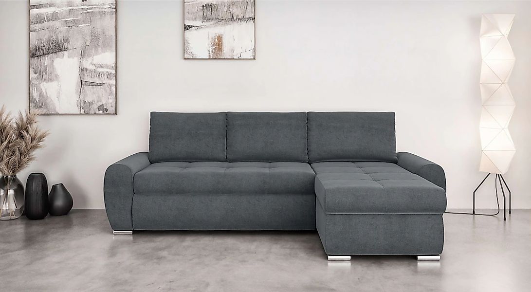 Home affaire Ecksofa "HAVERHILL Schlafsofa mit Bettkasten, Maße B/H/T: 237/ günstig online kaufen