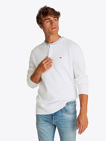 Tommy Jeans Henleyshirt "TJM REG WAFFLE HENLEY LS TEE", mit leichter Strukt günstig online kaufen