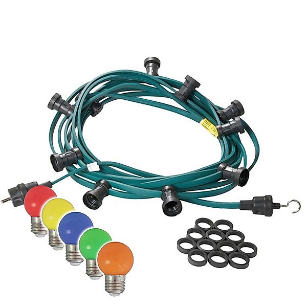 Satisfire Illu- Partylichterkette 5m Grün Für Außen Biergarten 10 Bunte LED günstig online kaufen
