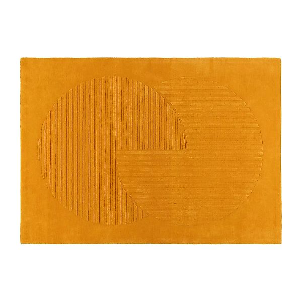 Levels Wollteppich circles gelb 200 x 300cm günstig online kaufen