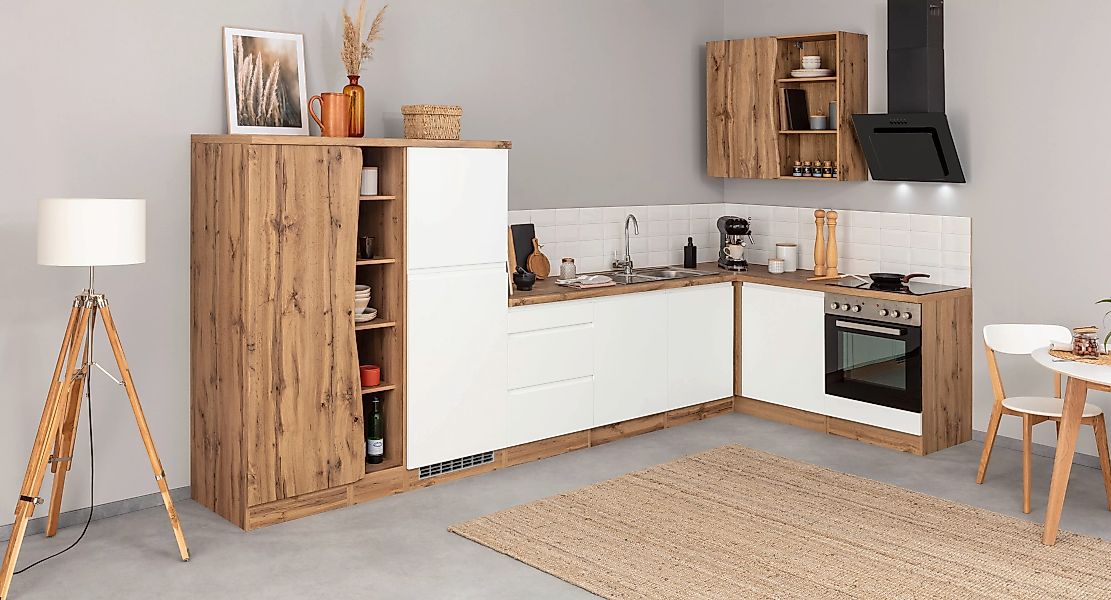 KOCHSTATION Winkelküche "KS-Bruneck", Stellbreite 380/180 cm breit, wahlwei günstig online kaufen