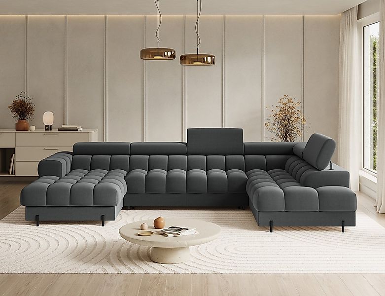 Lukas Möbel Wohnlandschaft Deisgner XXL-Sofa in U-Form Falco mit Schlaffunk günstig online kaufen