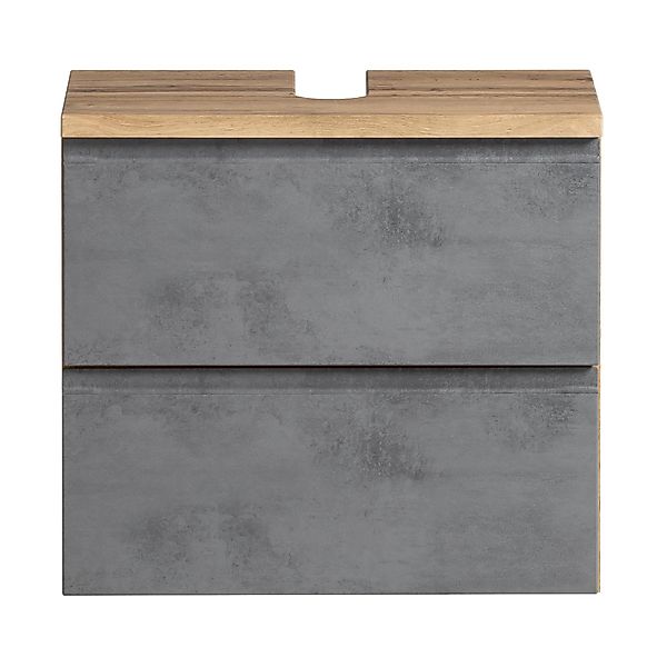 Held Möbel Unterbeckenschrank Ancona 60 cm Betongrau-Wotaneiche günstig online kaufen