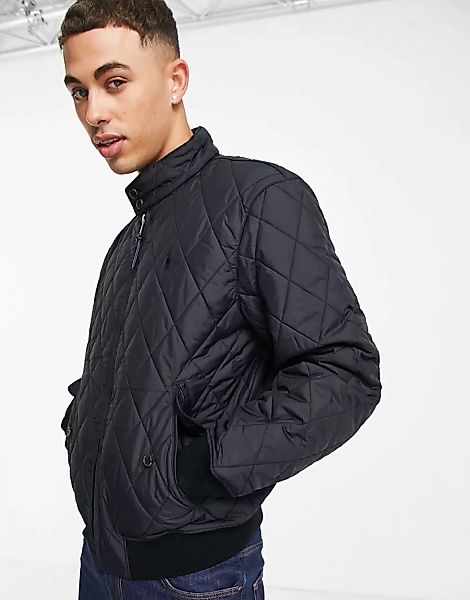 Polo Ralph Lauren – Baracuda – Gesteppte Harrington-Jacke in Schwarz günstig online kaufen
