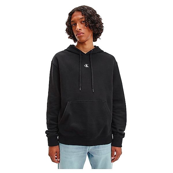 Calvin Klein Jeans Cut Off Two Tone Monogram Kapuzensweater XL Ck Black günstig online kaufen