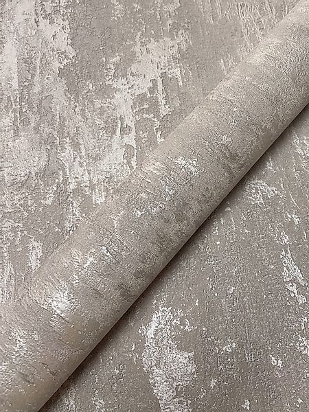 Newroom Vliestapete, Tapete Taupe Glitzer, Silber günstig online kaufen