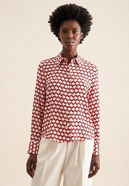 seidensticker Hemdbluse Schwarze Rose 1/1 Kragen Geometrische Muster günstig online kaufen