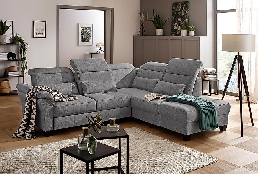 Home affaire Ecksofa »Solvei L-Form«, wahlweise auch mit Kopfteilverstellun günstig online kaufen