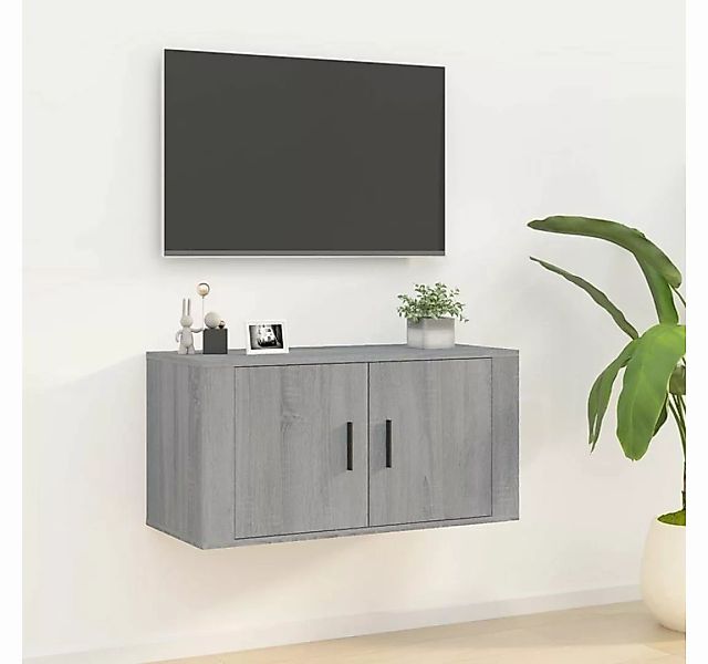 furnicato TV-Schrank TV-Wandschrank Grau Sonoma 80x34,5x40 cm günstig online kaufen