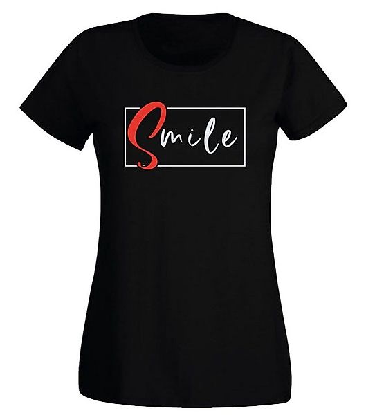 G-graphics T-Shirt Damen T-Shirt - Smile Slim-fit, mit trendigem Frontprint günstig online kaufen