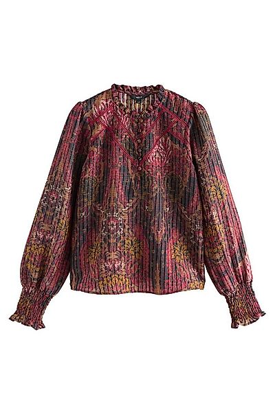 Next Langarmbluse Chenille-Langarmbluse mit Gittereinsatz (1-tlg) günstig online kaufen